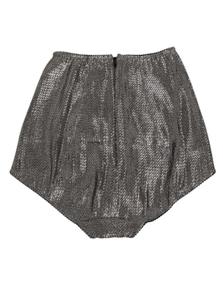 Gray Silk Stretch Slip Girdle Panty Underwear