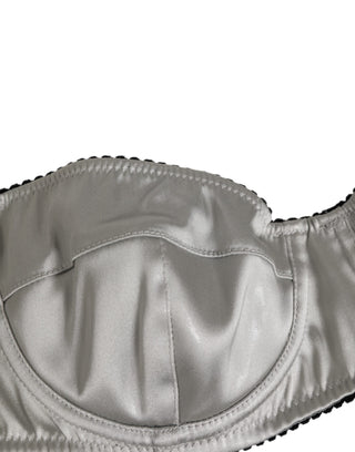 Gray Acetate Stretch Balconcino Bra Underwear