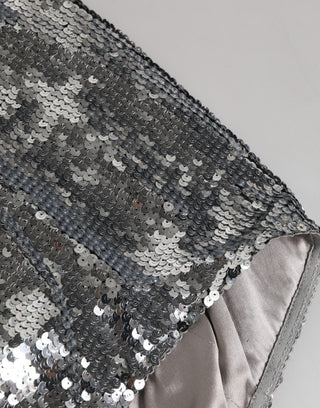 Silberne Nylon Pailletten-Schlüpfer Miederhöschen Unterwäsche