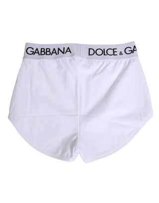 White Nylon Logo Waistband Shorts Underwear