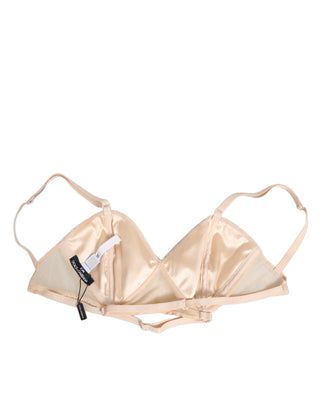 Beigefarbener Triangel-BH aus Nylon mit Soft Cups