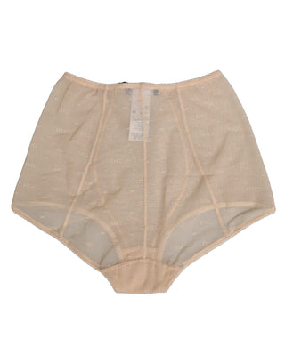 Beige Nylon High Waist Girdle Panty Underwear
