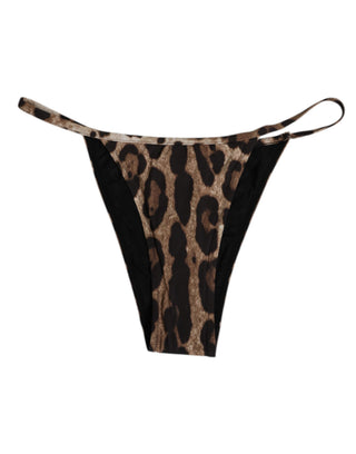 Brauner Leopard Dreieck Tanga Panty Unterwäsche