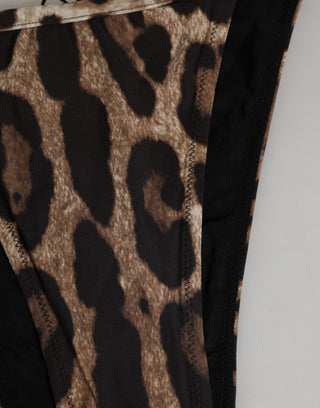 Brauner Leopard Dreieck Tanga Panty Unterwäsche