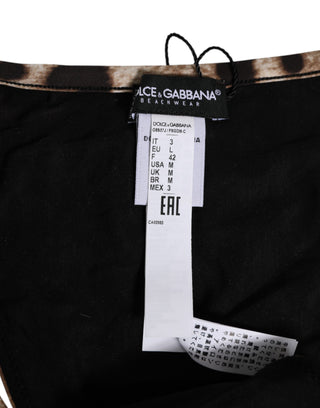 Brauner Leopard Dreieck Tanga Panty Unterwäsche