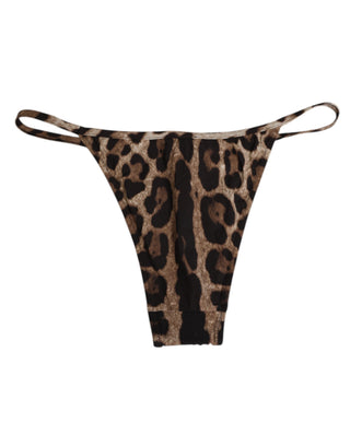 Brauner Leopard Dreieck Tanga Panty Unterwäsche