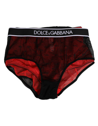 Schwarz Rot Nylon Hohe Taille Miederunterwäsche