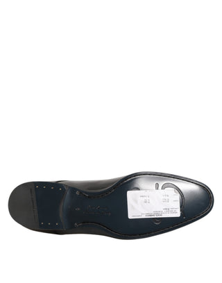 Zapatos de vestir Derby para hombre de cuero de becerro negro