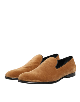 Brown Suede Slip On Men Loafers Formal Shoes