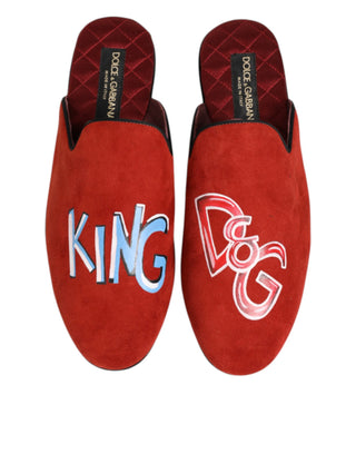 Rote Wildleder DG King Herren Hausschuhe