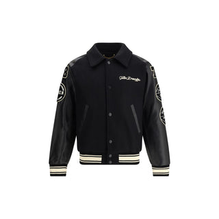 Schwarze Woll-Oves-Aries-Bomberjacke