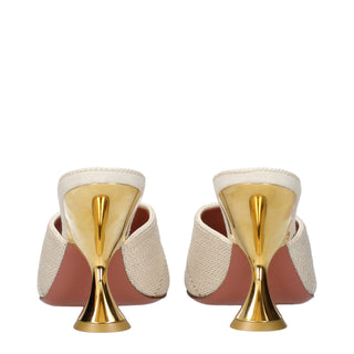 Beige Fabric Slippers