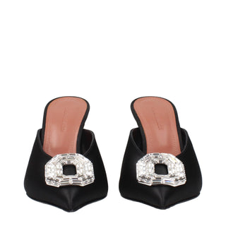 Zapatos de salón de tacón alto de satén negro