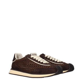 Zapatillas bajas marrones de tela