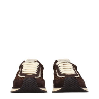 Zapatillas bajas marrones de tela