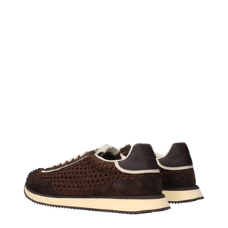 Zapatillas bajas marrones de tela