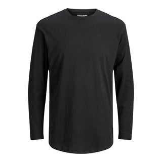 Camiseta de manga larga de algodón negra