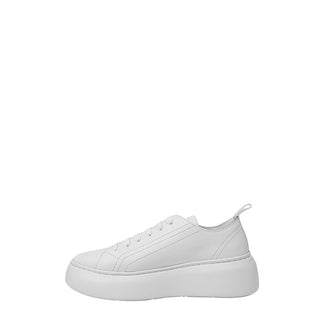 Zapatillas blancas de plataforma de cuero