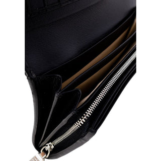 Cartera de cuero negra