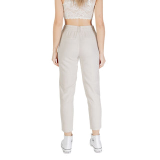 Beige Leinen Freizeithose