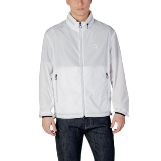 Weiße Polyester-Shell-Jacke
