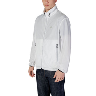 Weiße Polyester-Shell-Jacke