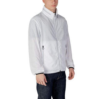 Weiße Polyester-Shell-Jacke