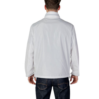 Weiße Polyester-Shell-Jacke