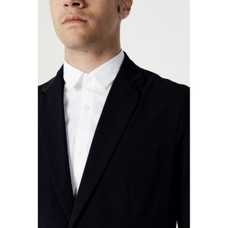 Blauer Baumwollblazer