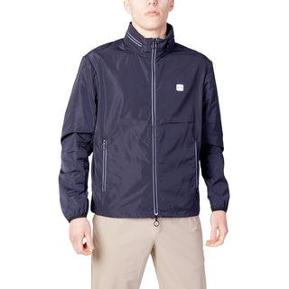 Chaqueta con caparazón de poliéster azul