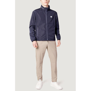 Chaqueta con caparazón de poliéster azul