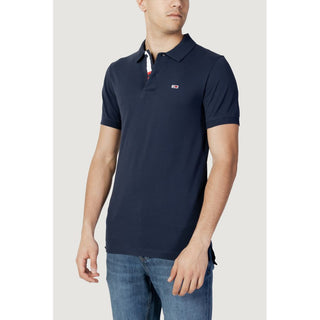 Blaues Polohemd aus Baumwolle