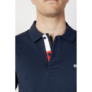 Blaues Polohemd aus Baumwolle