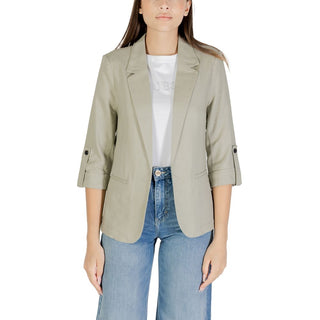 Blazer de lino verde
