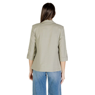 Blazer de lino verde