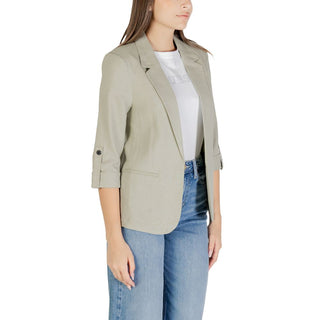Blazer de lino verde