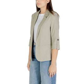 Blazer de lino verde