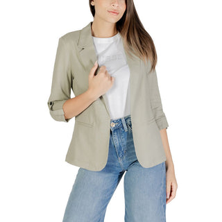 Blazer de lino verde