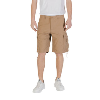 Bermudas de algodón beige
