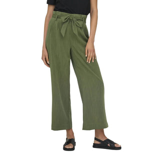 Grüne Freizeithose aus Viskose