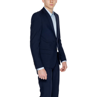 Blazer azul de poliéster