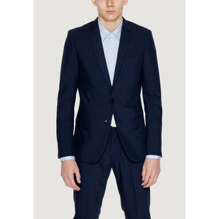 Blazer azul de poliéster