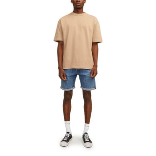 Blaue Bermuda-Shorts aus Baumwolle