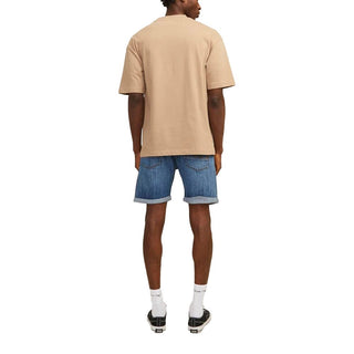 Blaue Bermuda-Shorts aus Baumwolle