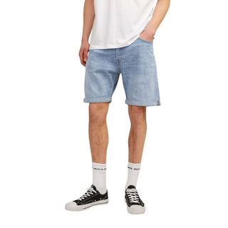 Bermudas de algodón azul claro