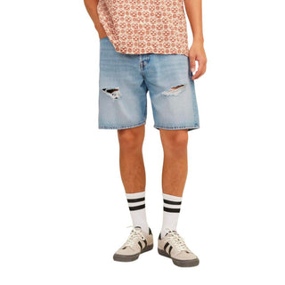 Bermudas de algodón azul claro