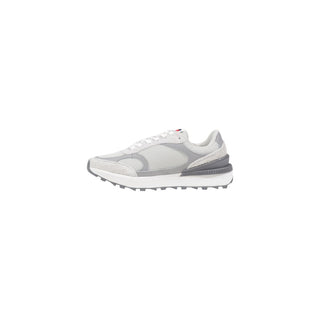 Gray Suede Leather Athletic Sneakers