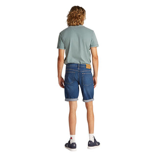 Blaue Bermuda-Shorts aus Baumwolle