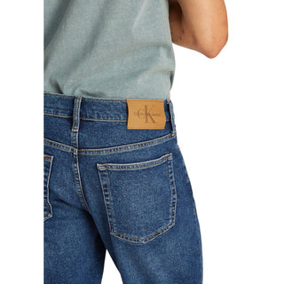 Blaue Bermuda-Shorts aus Baumwolle