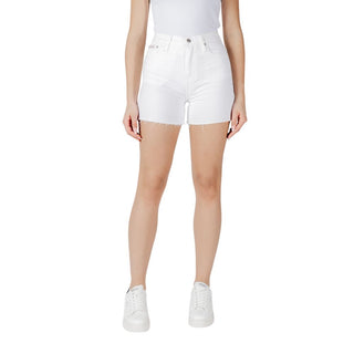Weiße Baumwollshorts